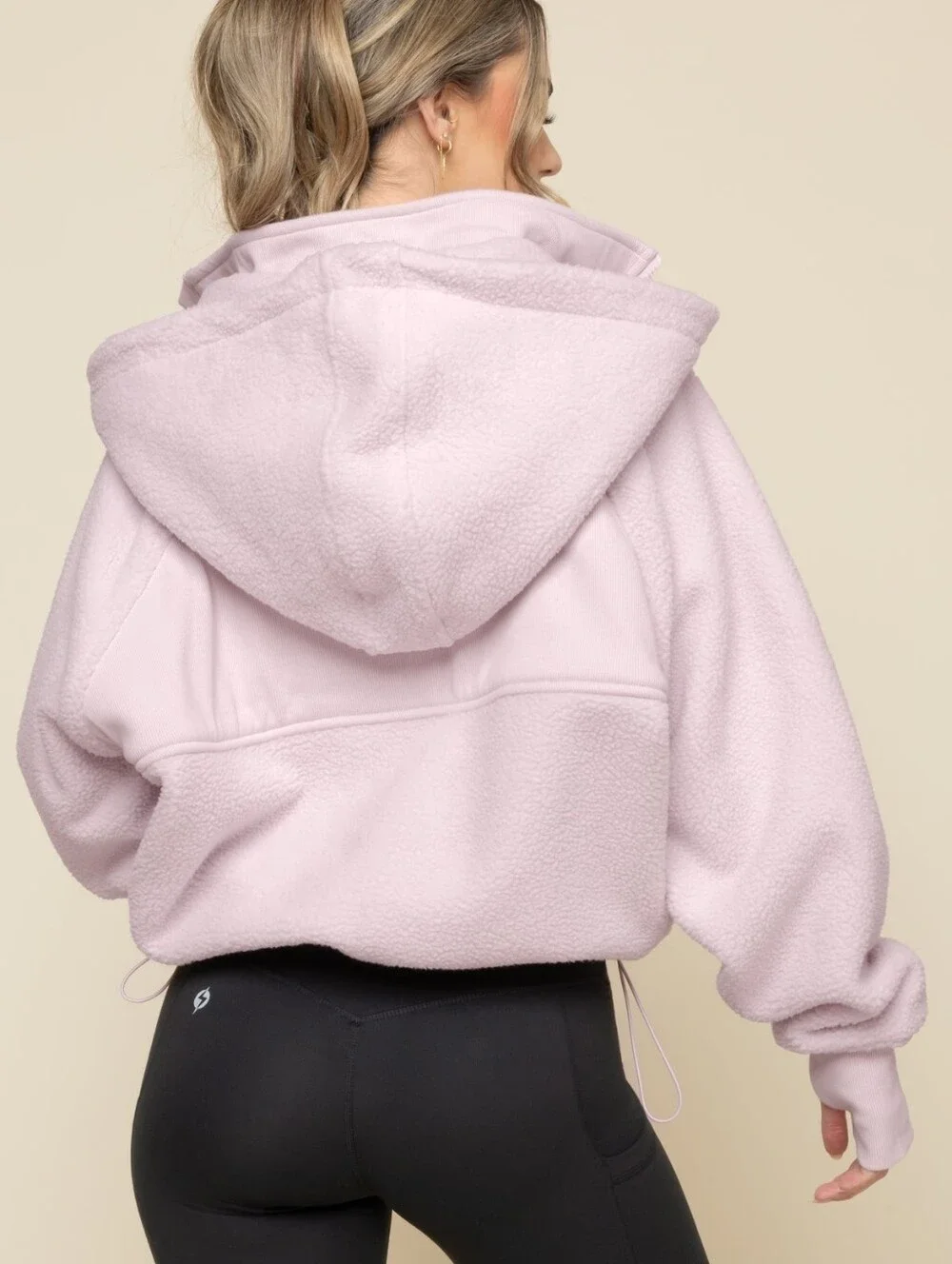 New Popflex Find Your Inner Fleece Jacket Soft Lilac Pink Coat S Small - Picture 2 of 5